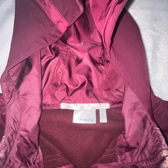Athleta Burgundy Hooded Jacket - Picture 2 of 8